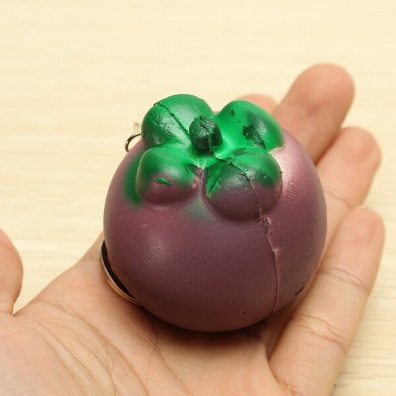 5.5 cm Squishy Mangostan Owoce Tropikalne 5.5 * 5 cm Breloczek Torba Na Telefon Pasek Wisiorek Prezent