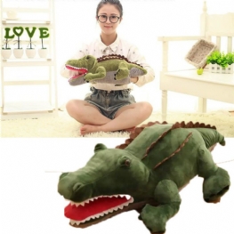 55cm Cute Cartoon Pluszowy Zielony Kształt Krokodyla 3d Ciepła Dłoń Poduszka Zabawka Dla Dzieci Kreatywny Prezent