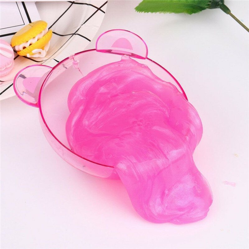 6 Sztuk Diy Kolorowe Zwierzęta Slime 8 cm Kryształ Błoto Kit Plastelina Blowing Bubble Toy Prezent