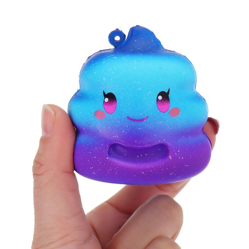 7cm Crazy Squishy Galaxy Poo Poo Wolno Rosnąca Pachnąca Kreskówka Kok Gift Decor Collection