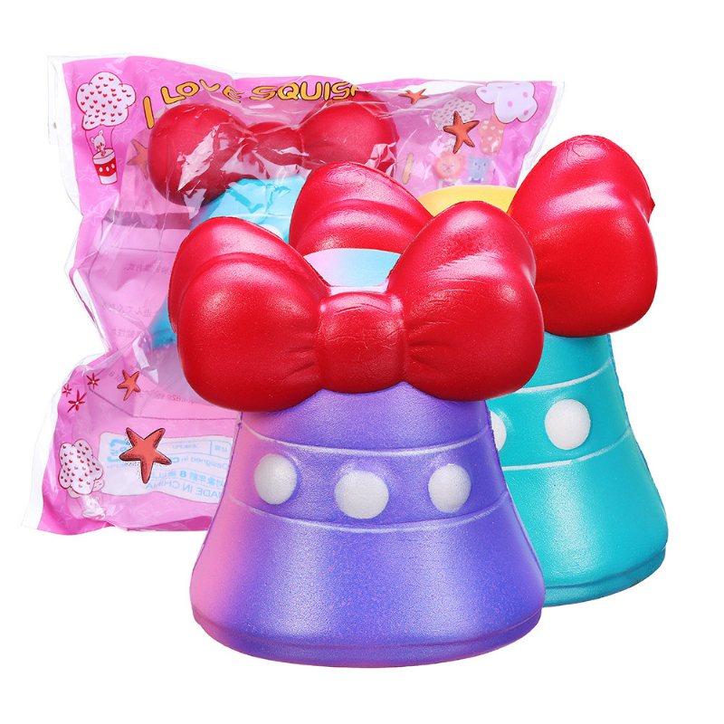 Bow-knot Bell Squishy Jumbo Slow Rising Soft Toy Gift Collection Z Opakowaniem