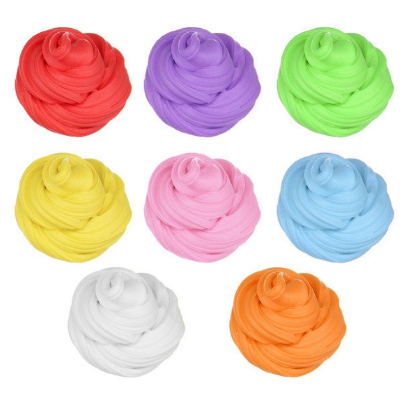 Candyfloss Fluffy Floam Slime Clay Putty Stress Relief Kids Gag Toy Prezent 8 Kolorów