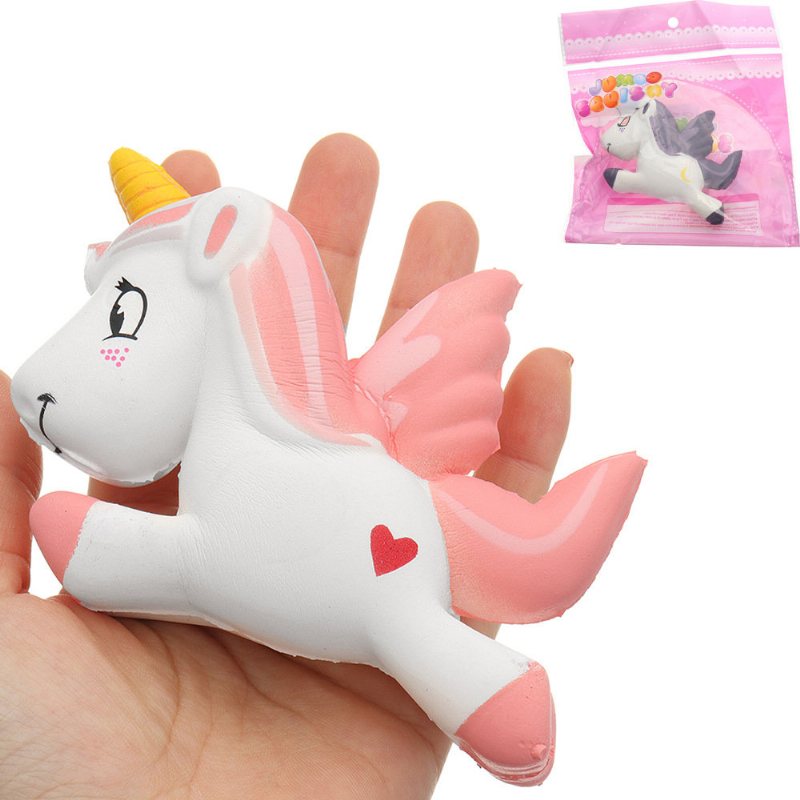 Cartoon Pegasus Squishy Powolny Wzrost Z Opakowaniem Kolekcja Prezent Miękka Zabawka