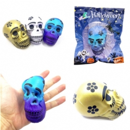 Chameleon Squishy Skull Szkielet Głowa 10 cm Halloween Decor Powolne Rośnie Z Opakowania Prezent Zabawka