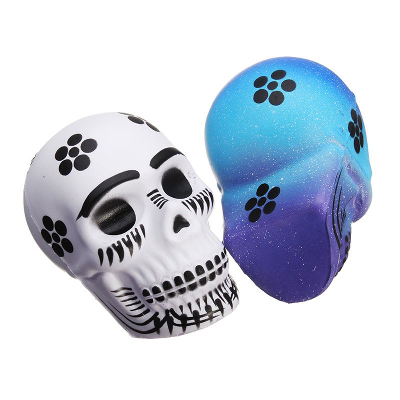 Chameleon Squishy Skull Szkielet Głowa 10 cm Halloween Decor Powolne Rośnie Z Opakowania Prezent Zabawka