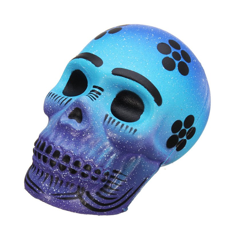 Chameleon Squishy Skull Szkielet Głowa 10 cm Halloween Decor Powolne Rośnie Z Opakowania Prezent Zabawka