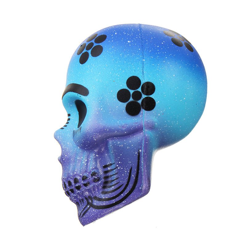 Chameleon Squishy Skull Szkielet Głowa 10 cm Halloween Decor Powolne Rośnie Z Opakowania Prezent Zabawka