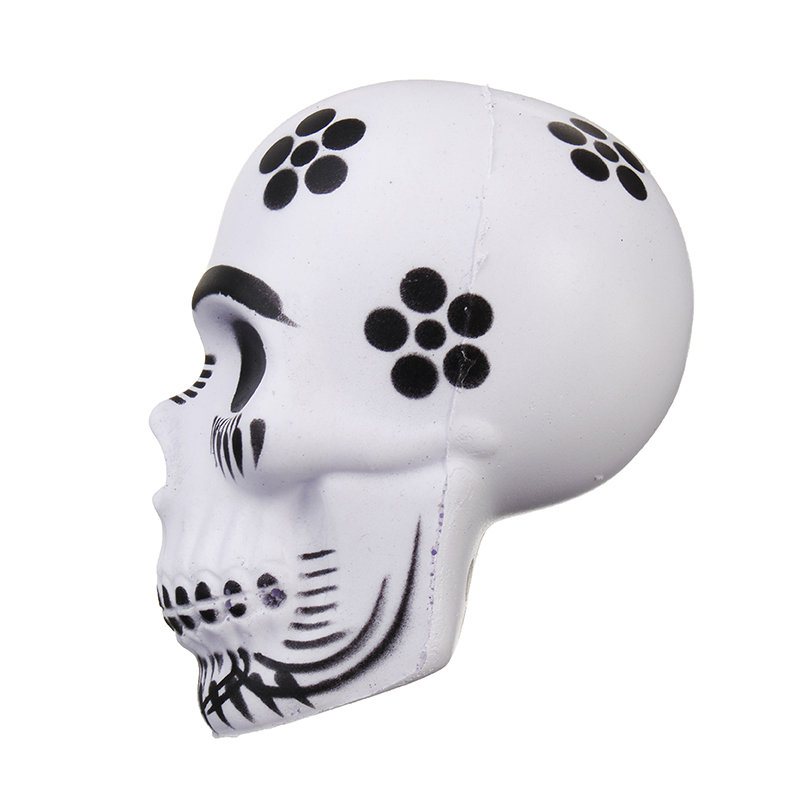 Chameleon Squishy Skull Szkielet Głowa 10 cm Halloween Decor Powolne Rośnie Z Opakowania Prezent Zabawka