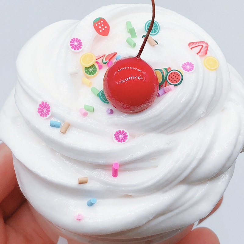 Diy Fruit Slime Fluffy Cotton Mud Multi-color Cup Cake Clay 100ml