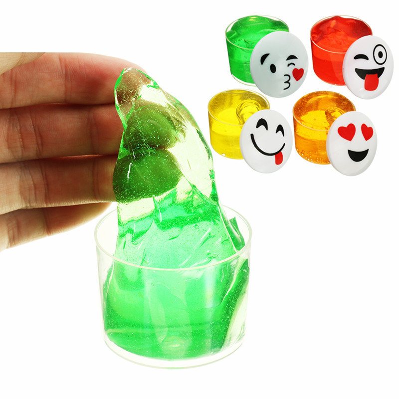 Emoji Face Slime Cup Butelka Kryształowe Błoto Losowe Dzieci Dorośli Prezent Antystresowy Dekompresuj Zabawkę