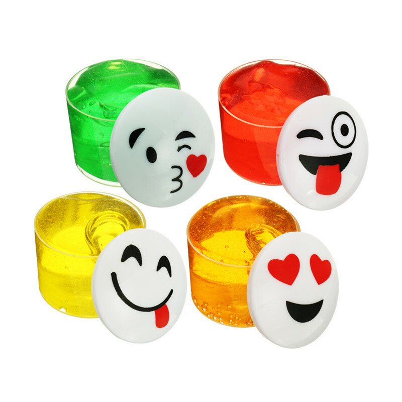 Emoji Face Slime Cup Butelka Kryształowe Błoto Losowe Dzieci Dorośli Prezent Antystresowy Dekompresuj Zabawkę