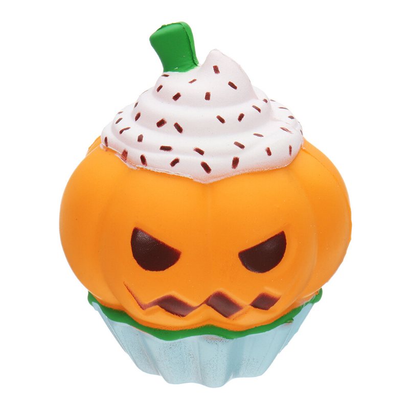 Halloween Pumpkin Ice Cream Squishy Powolne Rośnie Miękkie Zabawki Prezent Kolekcja Z Opakowaniami