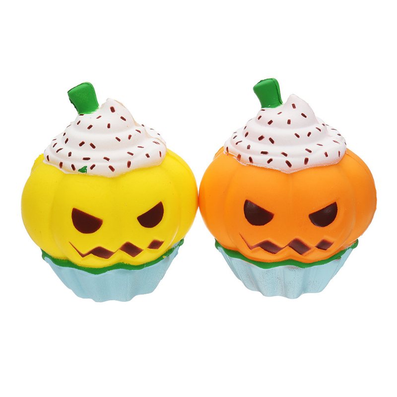 Halloween Pumpkin Ice Cream Squishy Powolne Rośnie Miękkie Zabawki Prezent Kolekcja Z Opakowaniami