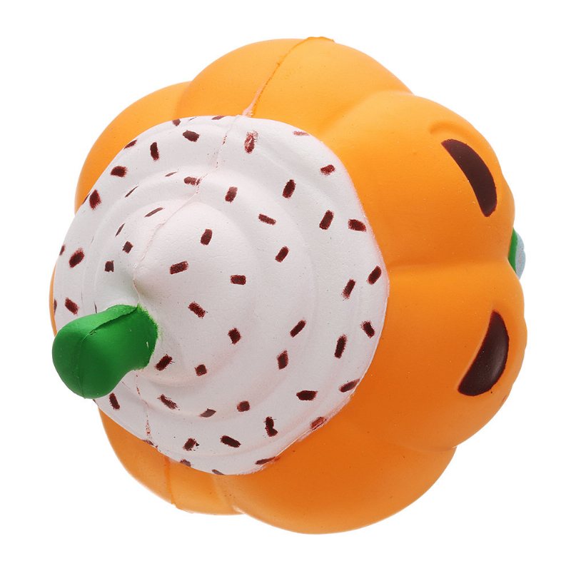 Halloween Pumpkin Ice Cream Squishy Powolne Rośnie Miękkie Zabawki Prezent Kolekcja Z Opakowaniami