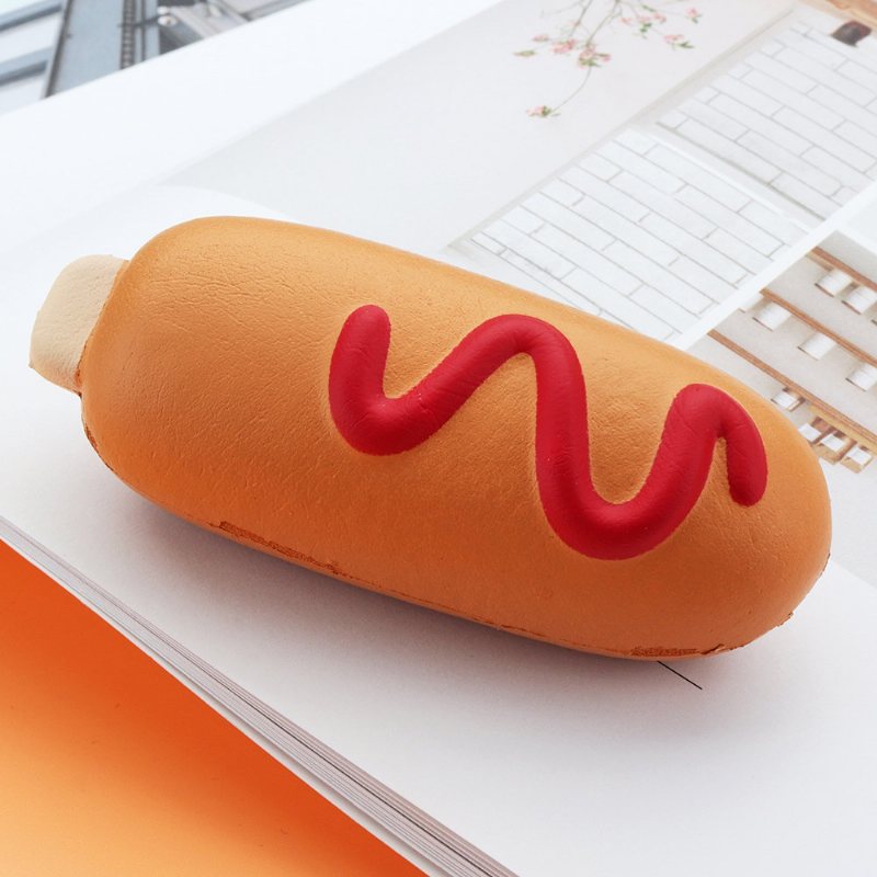 Hot Dog Squishy Miękka Zabawka Powolny Wzrost Kok Kawaii Kreskówka Kolekcja Prezentów