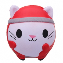 Kawaii Christmas Cat Squishy Soft Powolny Wzrost Z Opakowaniem Kolekcja Prezentowa Zabawka