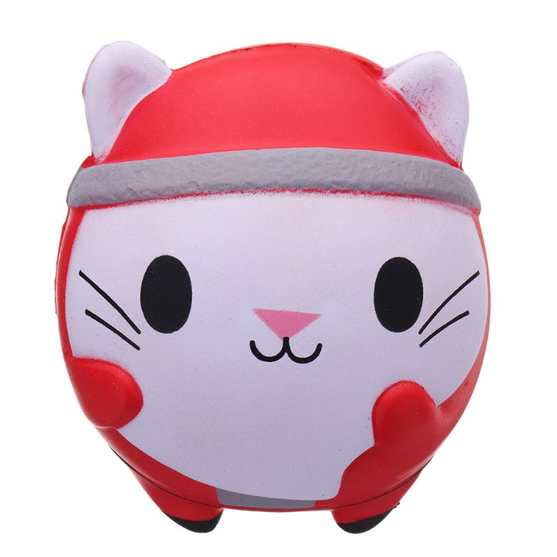 Kawaii Christmas Cat Squishy Soft Powolny Wzrost Z Opakowaniem Kolekcja Prezentowa Zabawka