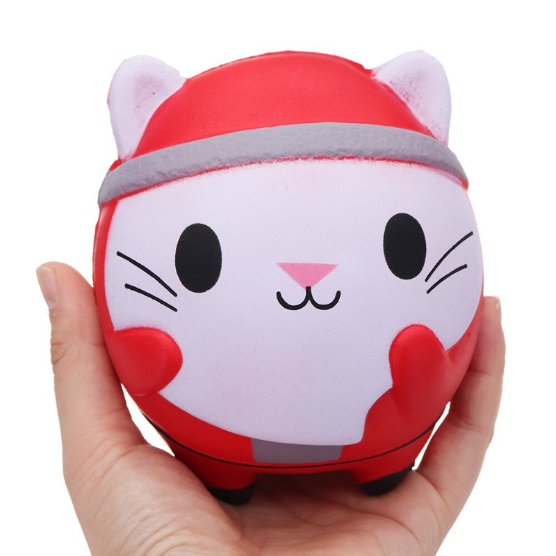 Kawaii Christmas Cat Squishy Soft Powolny Wzrost Z Opakowaniem Kolekcja Prezentowa Zabawka