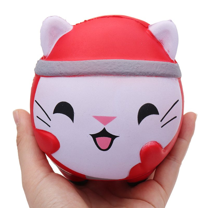 Kawaii Christmas Cat Squishy Soft Powolny Wzrost Z Opakowaniem Kolekcja Prezentowa Zabawka