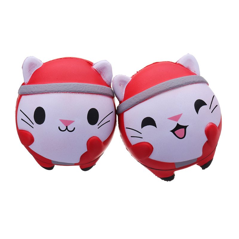 Kawaii Christmas Cat Squishy Soft Powolny Wzrost Z Opakowaniem Kolekcja Prezentowa Zabawka