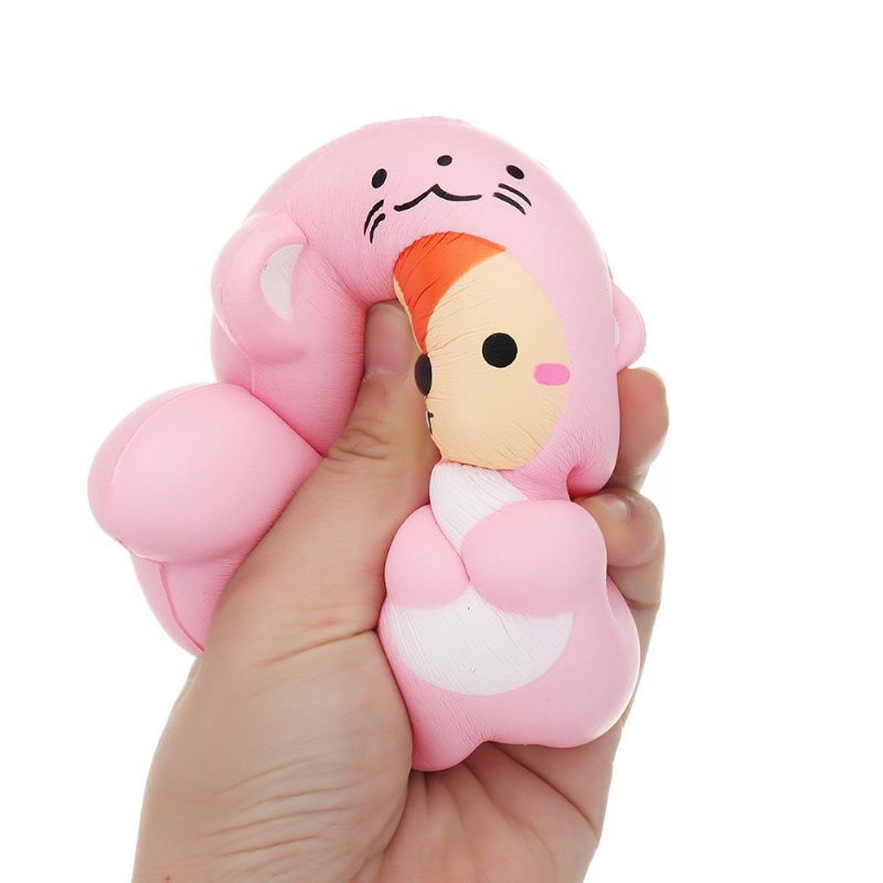 Kawaii Ogon Niedźwiedź Squishy Powolny Wzrost Z Opakowaniem Kolekcja Prezent Miękka Zabawka