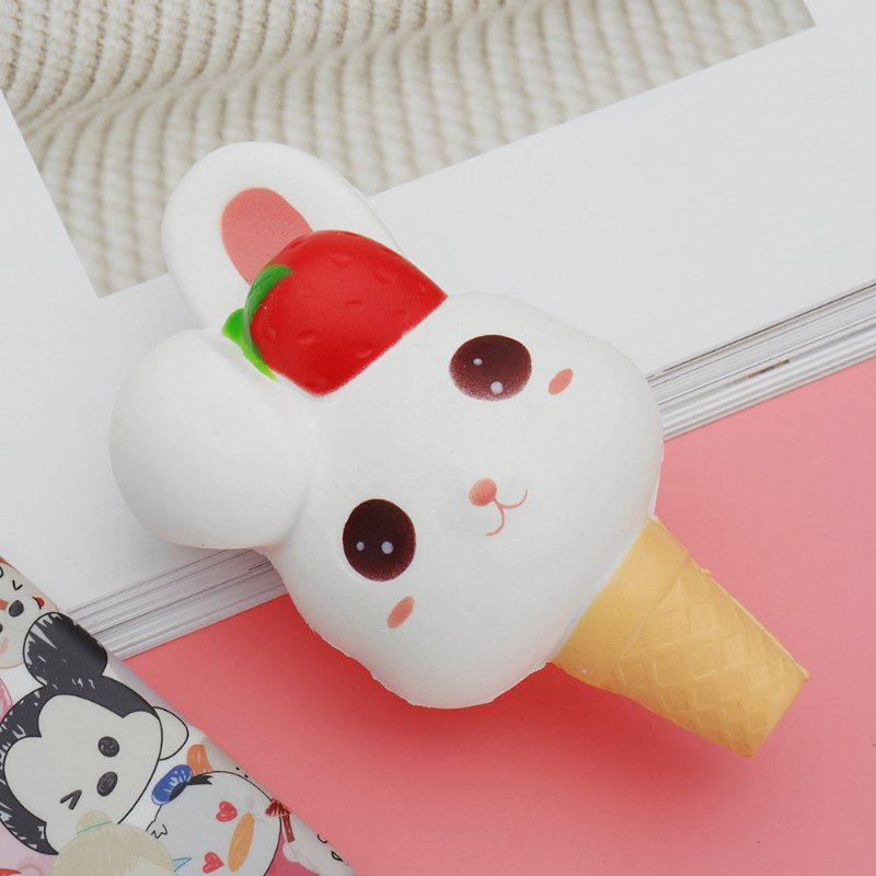 Kawaii Rabbit Ice Cream Squishy Slow Rising With Packaging Collection Gift