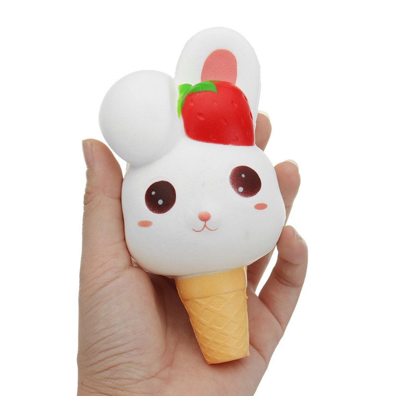 Kawaii Rabbit Ice Cream Squishy Slow Rising With Packaging Collection Gift