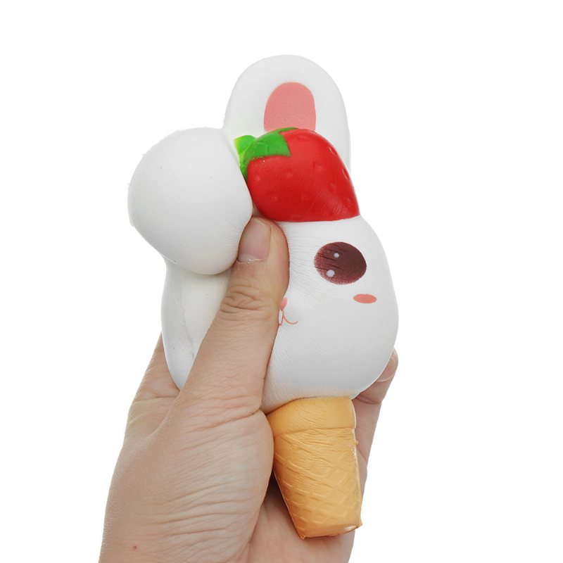 Kawaii Rabbit Ice Cream Squishy Slow Rising With Packaging Collection Gift