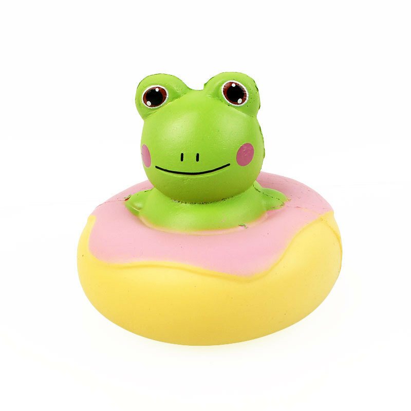 Kawaii Żaba Kaczka Squishy Powolny Wzrost Z Opakowaniem Kolekcja Prezent Miękka Zabawka