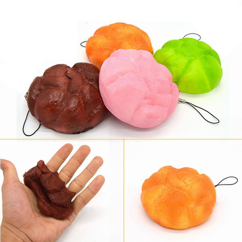 Kawaii Squishy Puff 9cm Losowy Kolor Paska Do Torby Na Telefon Wiszący Wystrój