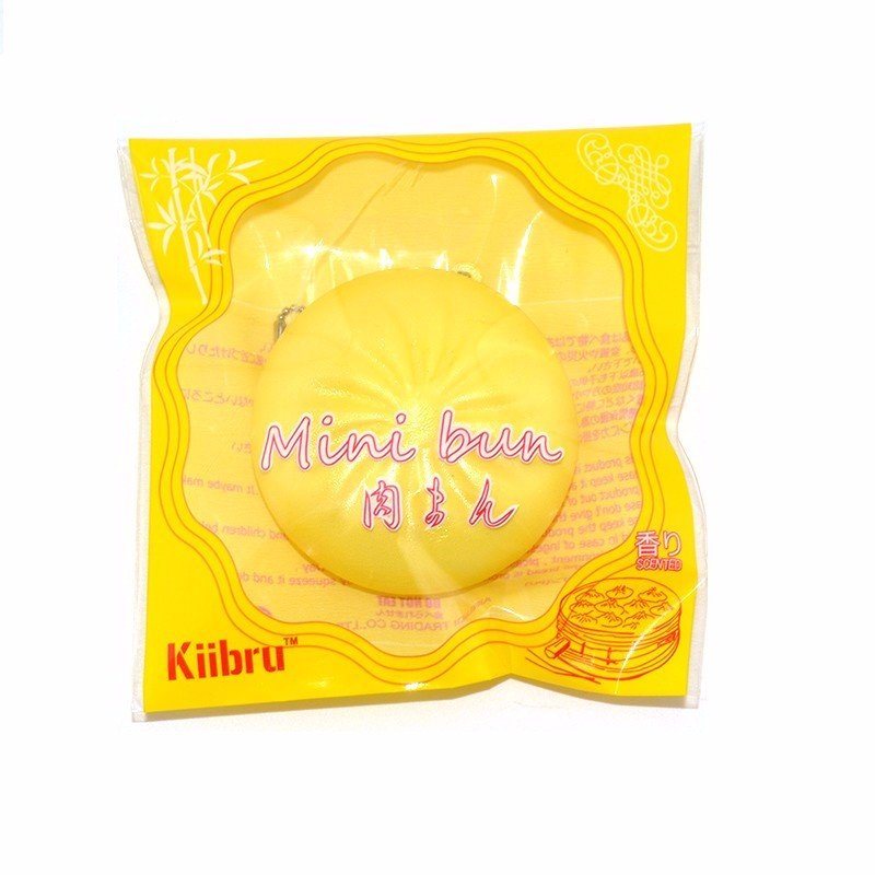 Kiibru Squishy Toy Bun Różowy Żółty Łańcuch Torba Na Telefon Pasek Prezent Decor