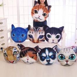 Kreatywny Zabawny 3d Pies Kot Głowa Poduszka Pp Bawełna Imitacja Zwierzęcia Birthay Prezent Zabawki Do Sztuczek