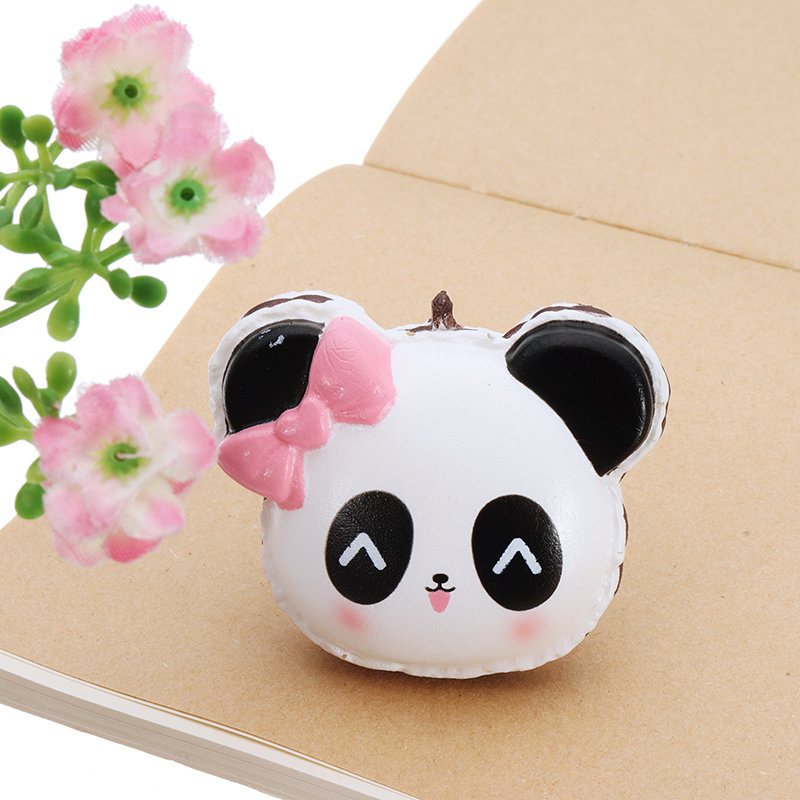 Panda Face Head Squishy Slow Rising With Packaging Collection Gift Soft Toy