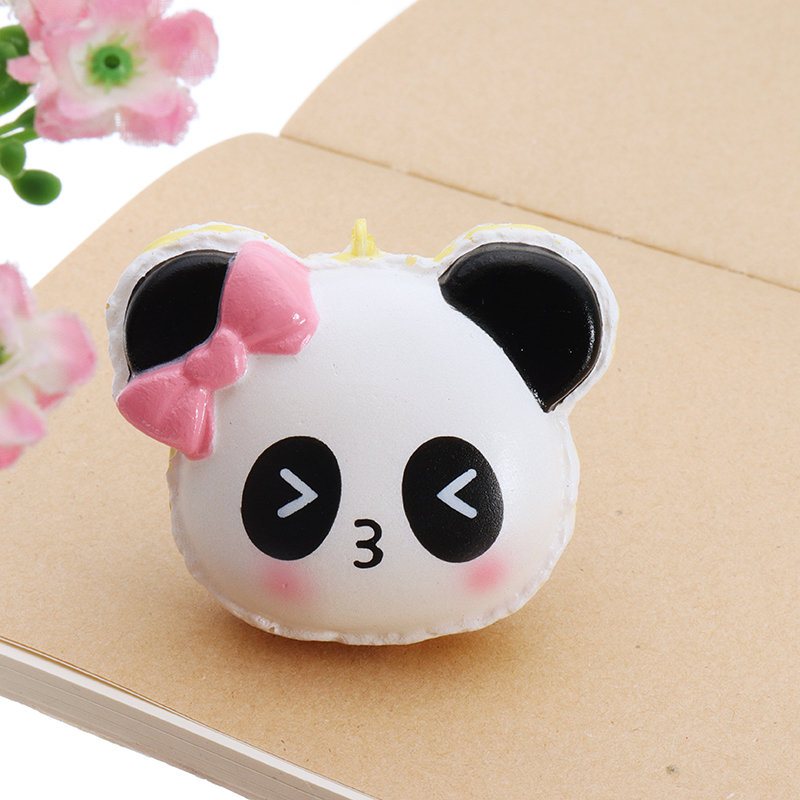 Panda Face Head Squishy Slow Rising With Packaging Collection Gift Soft Toy