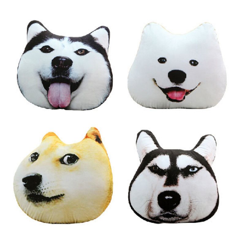 Pluszowa Poduszka Dla Psa Z Nadrukiem 3d Samoyed Husky Doge Dla Psa Alaska