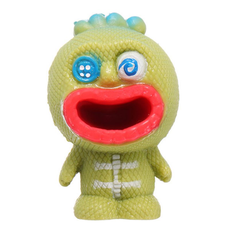 Pop Out Alien Squishy Stress Reliever Zabawny Prezent Vent Toys Big Mouth Slime