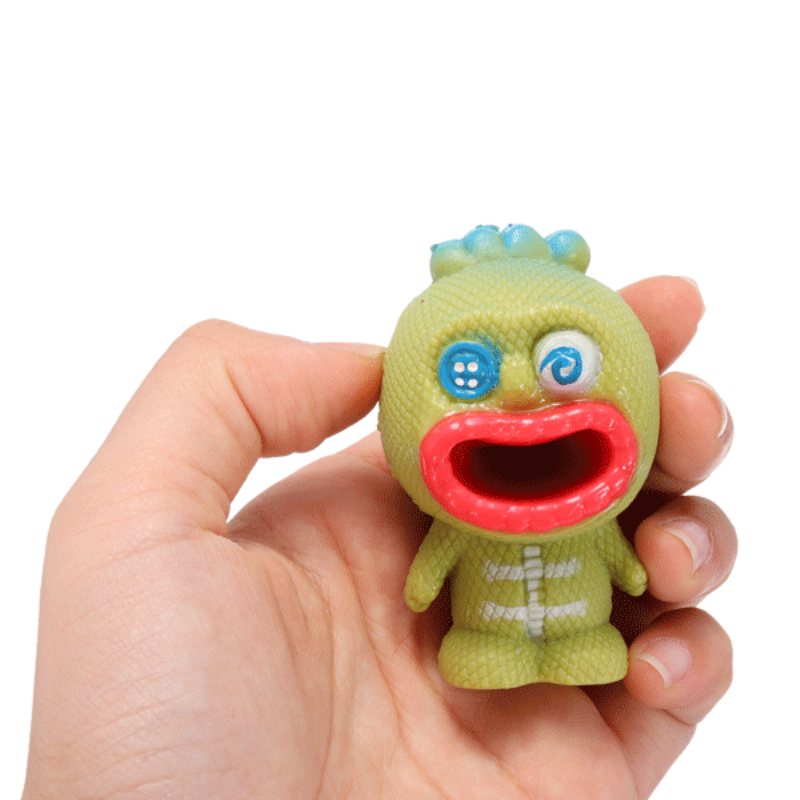 Pop Out Alien Squishy Stress Reliever Zabawny Prezent Vent Toys Big Mouth Slime