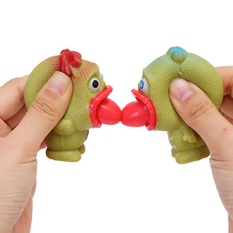 Pop Out Alien Squishy Stress Reliever Zabawny Prezent Vent Toys Big Mouth Slime