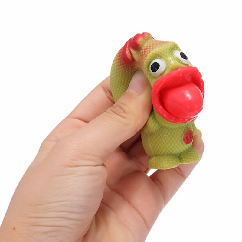 Pop Out Alien Squishy Stress Reliever Zabawny Prezent Vent Toys Big Mouth Slime