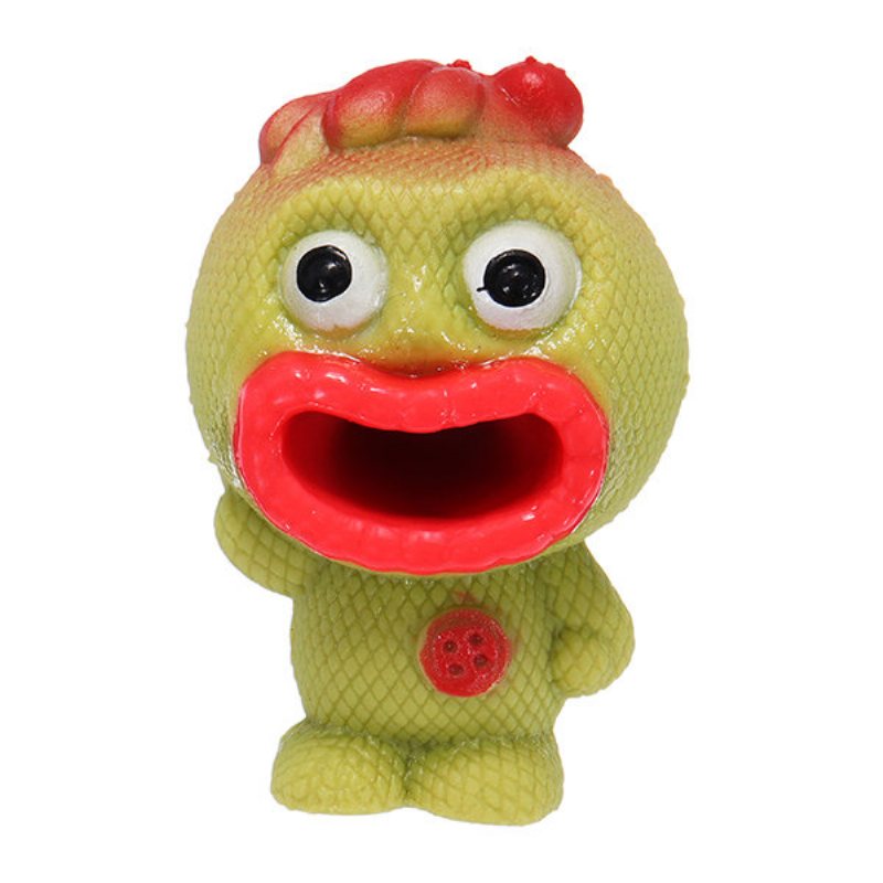 Pop Out Alien Squishy Stress Reliever Zabawny Prezent Vent Toys Big Mouth Slime