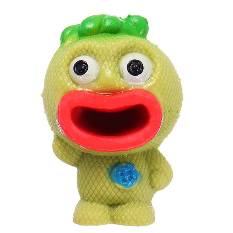 Pop Out Alien Squishy Stress Reliever Zabawny Prezent Vent Toys Big Mouth Slime