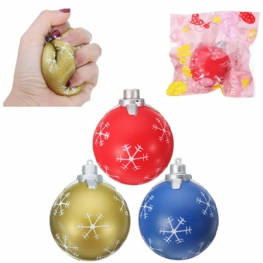 Pu Cartoon Christmas Balls Squishy Toys 9.5cm Powolny Wzrost Z Opakowaniem Kolekcja Gift Soft Toy