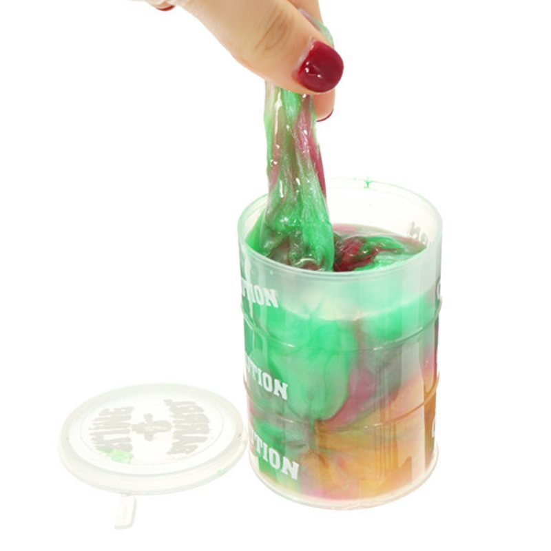 Rainbow Colors Transparent Slime Toys Stress Relief Clay