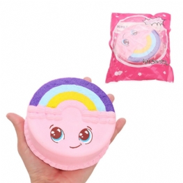 Rainbow Smile Cake Squishy Powolny Wzrost Z Opakowaniem Kolekcja Upominkowa Miękka Zabawka