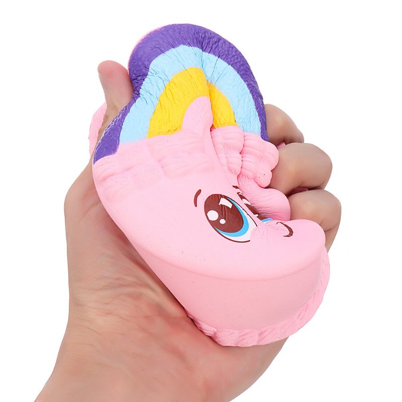 Rainbow Smile Cake Squishy Powolny Wzrost Z Opakowaniem Kolekcja Upominkowa Miękka Zabawka