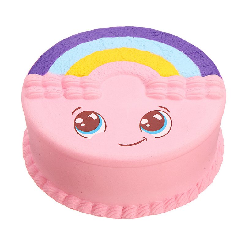 Rainbow Smile Cake Squishy Powolny Wzrost Z Opakowaniem Kolekcja Upominkowa Miękka Zabawka