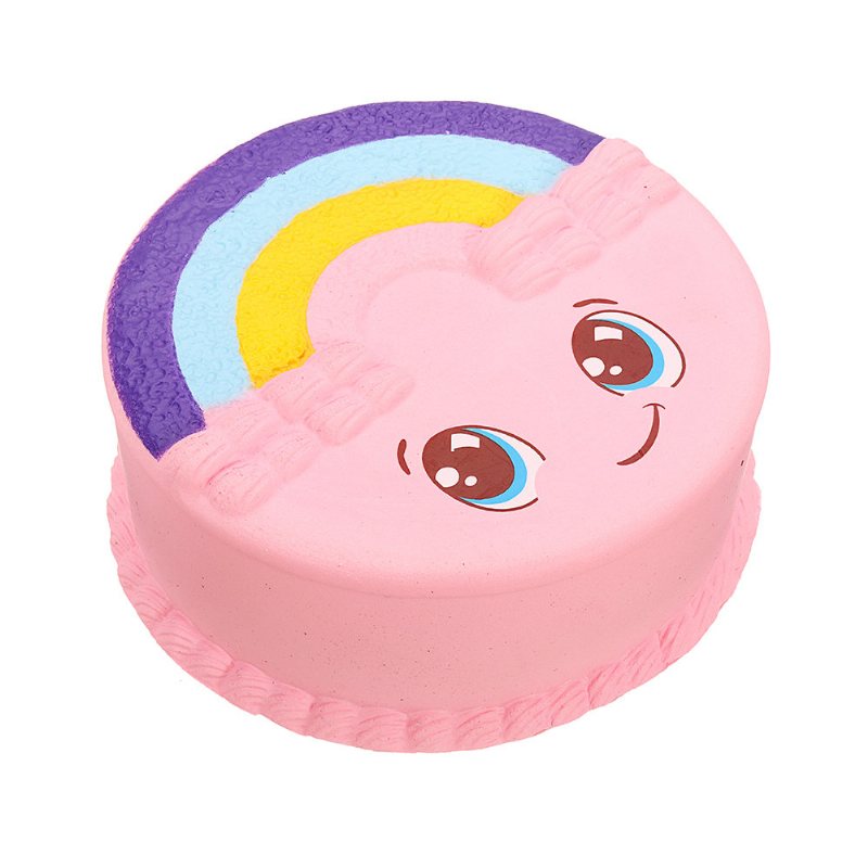 Rainbow Smile Cake Squishy Powolny Wzrost Z Opakowaniem Kolekcja Upominkowa Miękka Zabawka