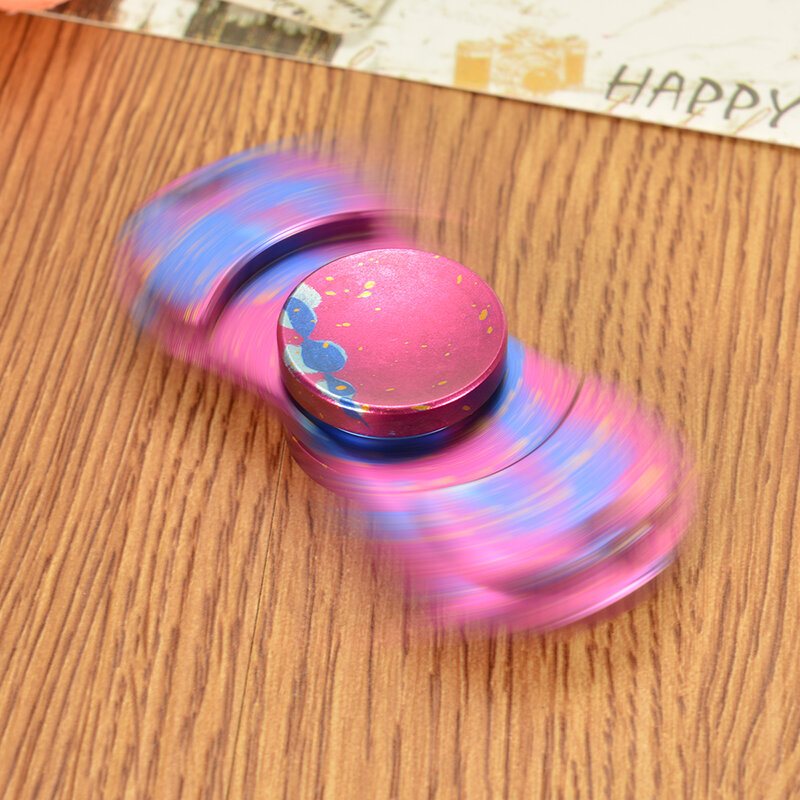 Retro Kamuflaż Dazzle Fidget Hand Spinner Adhd Austim Fingertips Fingers Gyro Zmniejsz Stres