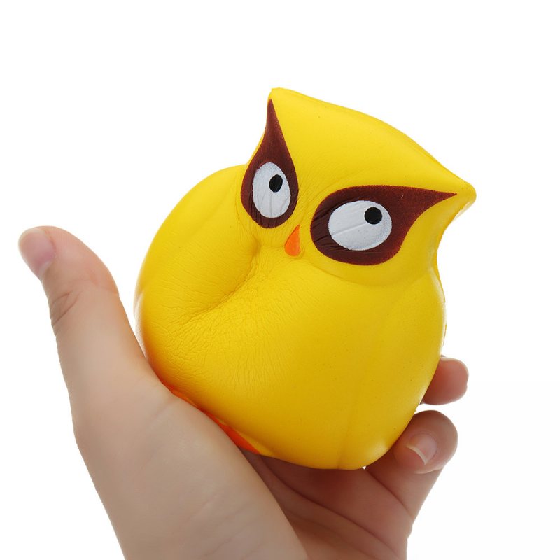 Żółta Sowa Squishy Slow Rising Collection Prezent Pluszak Z Opakowaniami