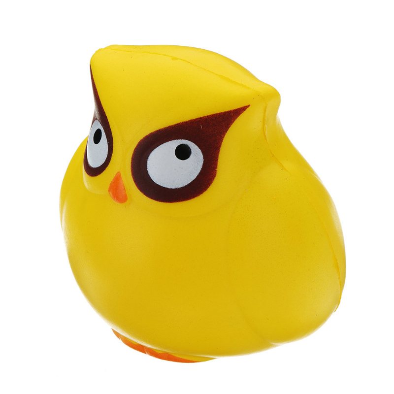 Żółta Sowa Squishy Slow Rising Collection Prezent Pluszak Z Opakowaniami